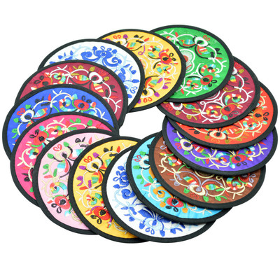 布艺杯垫民间特色礼品送老外刺绣