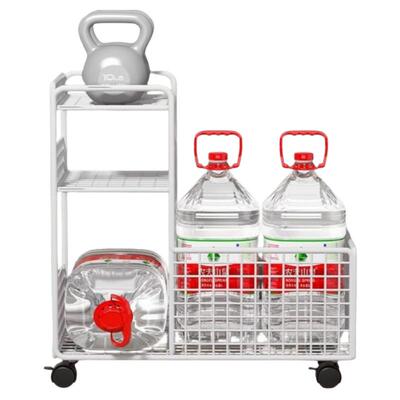 桌下置物架书架移动收纳柜落地带