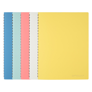 日本maruman满乐文笔记本本子手账本冥想系列线圈本septcouleur方格加厚高颜值本子小a6学生便携网格a5螺旋本