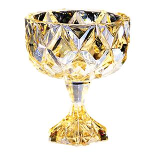 水晶玻璃酸奶杯高脚果盘冰激凌冰淇淋杯子水果盘甜品碗高颜值网红