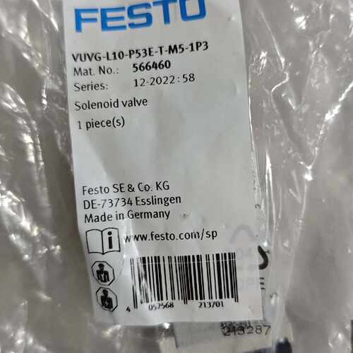 费斯托FESTO电磁阀VUVG-L10-P53E-T-M5-—议价