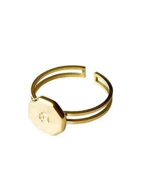 唤应18k镀金轻奢可调节戒指女