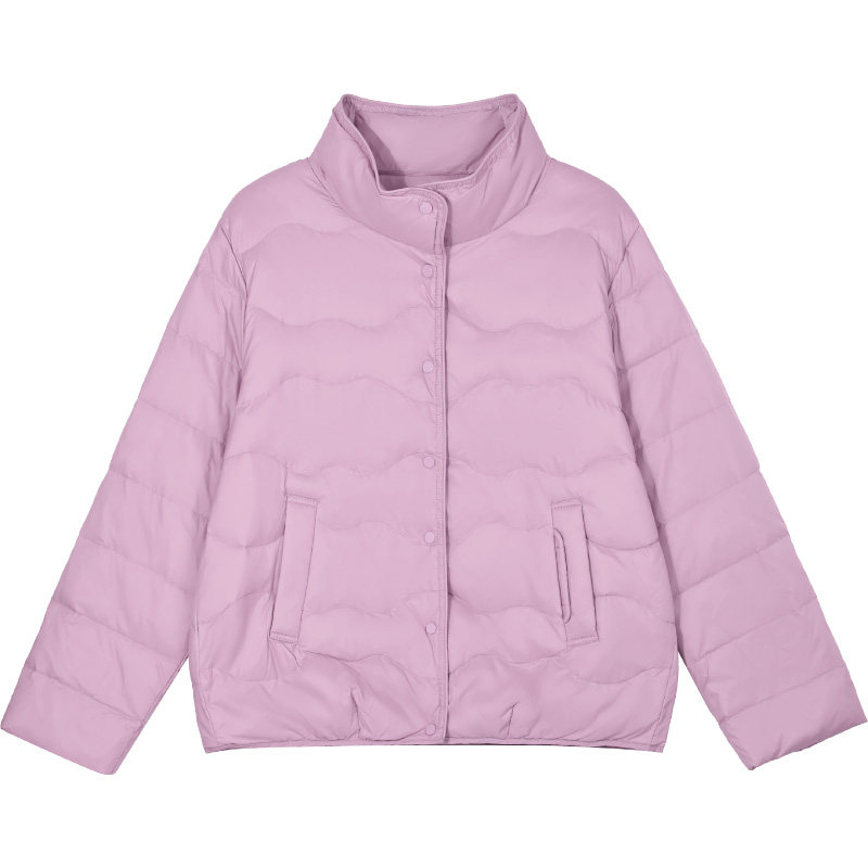 立领轻薄内胆羽绒棉服女保暖外套