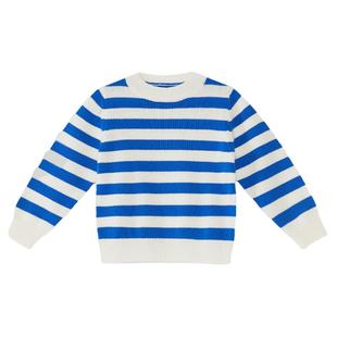 ArborTree 100%美利奴羊毛宝宝圆领套头条纹毛衣秋冬款针织羊毛衫