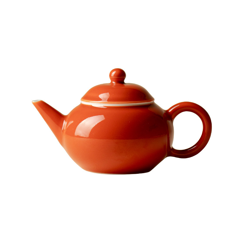 故宫红中式陶瓷盖碗茶具套装