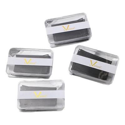 80支夹子发夹化妆一字夹黑色紧小钢夹刘海盘发碎发卡头发卡子加粗