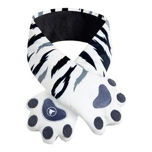 飞乐思电发热围巾萌爪长短热敷加热围脖防寒保暖护颈神器礼物