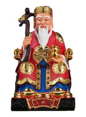 土地公土地婆像彩绘环保树脂神像