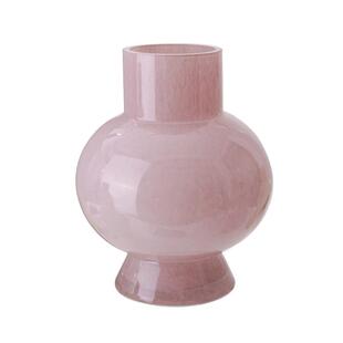 ins风法式奶玉色中古芬顿玻璃花瓶客厅水养鲜花插花花器餐桌摆件