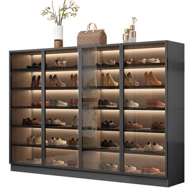 玻璃大容量多层玄关鞋柜