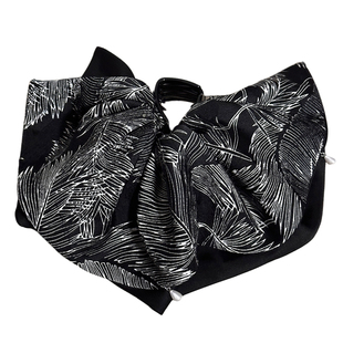 韩版新款时尚印花裙摆抓夹女气质珍珠吊坠发夹半扎发马尾夹子发饰