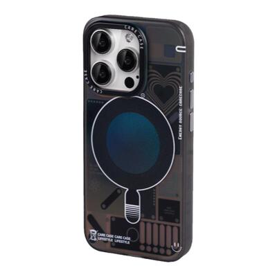 CARECASE黑色电路板磁吸手机壳