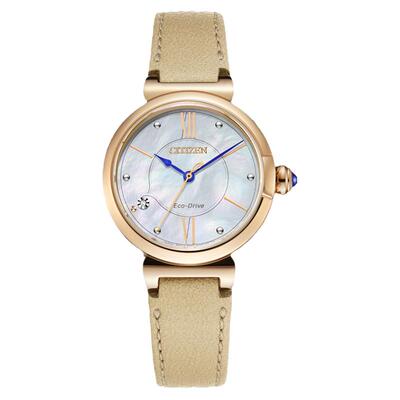 西铁城光动能贝母盘女士手表