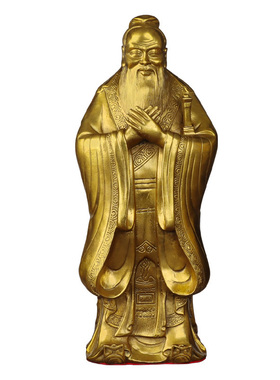 孔子像摆件纯铜孔夫子寓意好的送