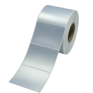 艾利加厚亚银PET不干胶标签条码打印机7.5丝法森二维码电器哑银强粘消银龙贴纸防水纸撕不烂银色订制定做印刷