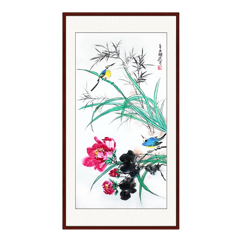 手绘国画宣纸花卉写意
