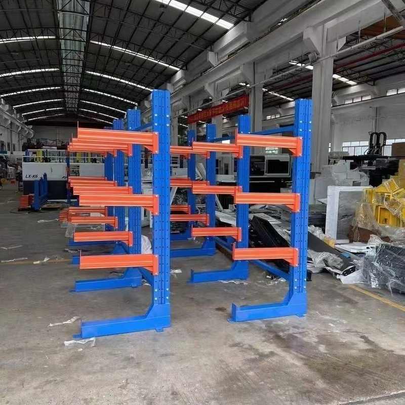 单面悬臂货架重型双面悬臂式仓库铝材型材钢管组装仓储水管材料架