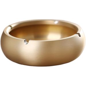 大号黄铜烟灰缸新中式家用客厅防飞灰办公室轻奢高档创意个性潮流