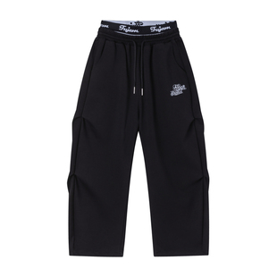 FUJAM儿童街舞潮牌jazz爵士裤子美式街头弯刀长裤嘻哈跳舞运动裤