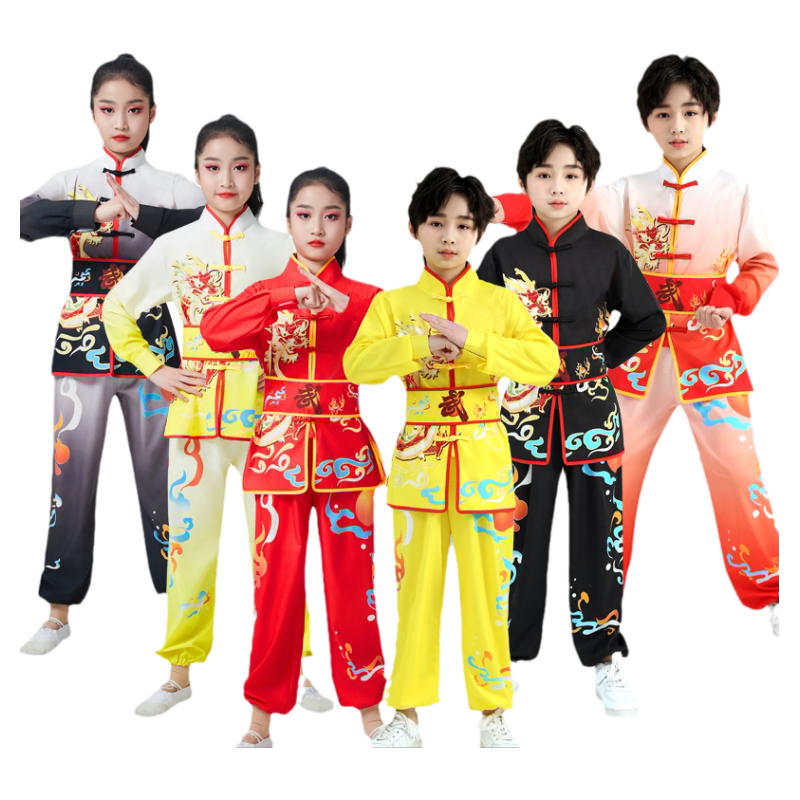 儿童武术服中国风弹力亲肤面料
