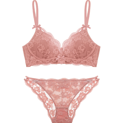 爆款小胸显大无钢圈聚拢蕾丝内衣