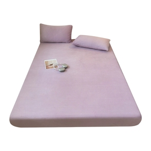 撸猫感牛奶绒床笠单件加绒加厚床罩2026新款全包保暖床垫套防尘罩