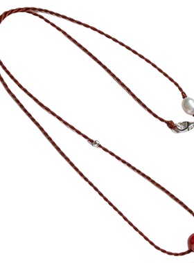 季屿朱砂锁骨链细红绳项吊