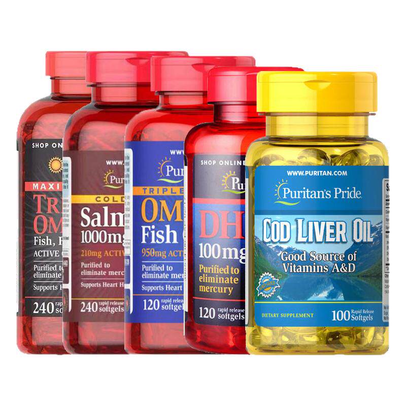 普丽普莱欧米伽-3 omega3-6-9磷虾油鱼油亚麻籽油鱼肝油DHA卵磷脂