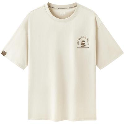 森马时尚印花潮流国风短袖T恤男