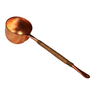 紫铜家用老式纯铜长柄铜勺手工铜汤勺漏勺喝汤火锅勺茶勺配件批发