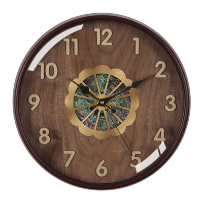 TQJ实木静音挂钟家用客厅