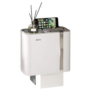 卫生间厕纸盒纸巾盒置物架卷纸抽纸壁挂式浴室防水大容量免打孔