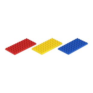 万格大颗粒兼容双面底板矮6X12孔拼搭积木科教玩具配件D0460