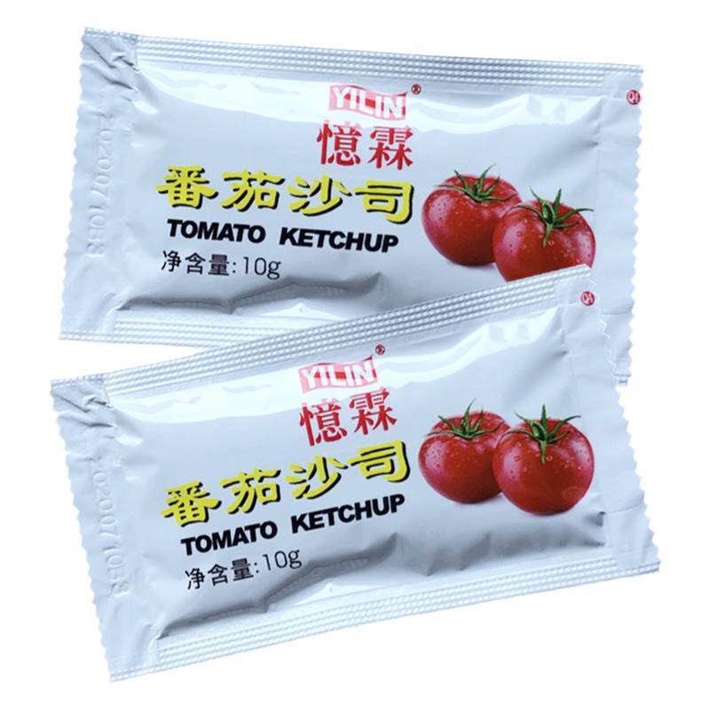 番茄酱忆霖番茄沙司10g600小包薯条酱汉堡黑椒鸡块甜辣酱小包整箱