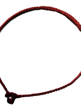 极简本命年暗红手链复古情侣手绳