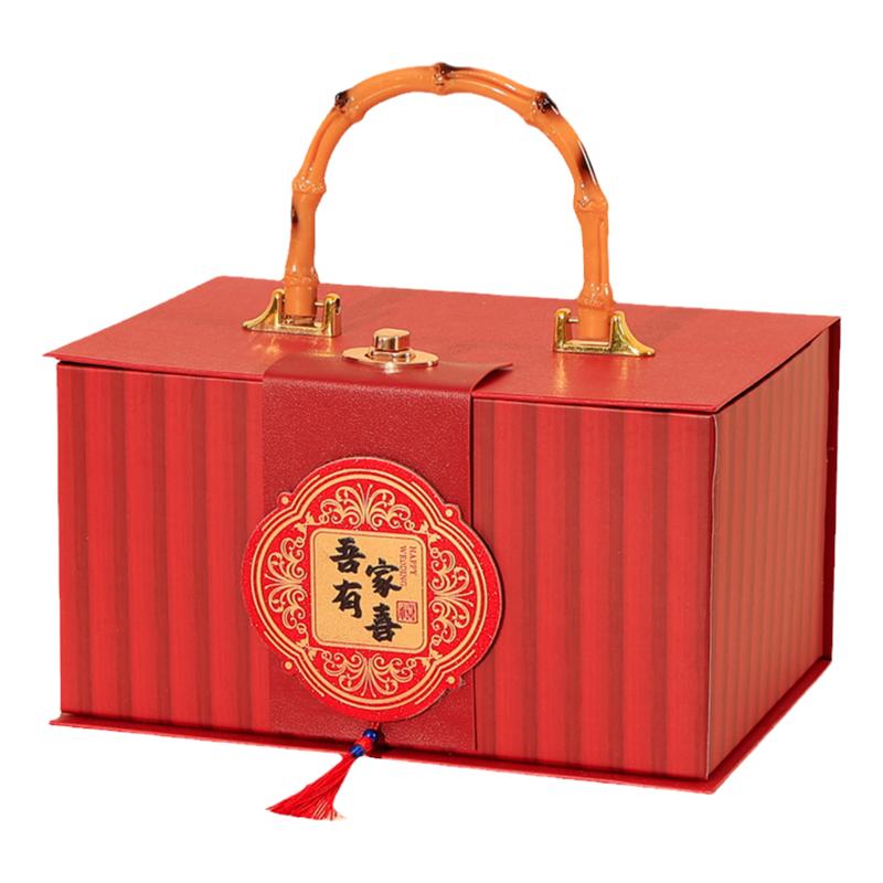 中式結婚訂婚禮婚宴套裝回禮喜糖喜餅禮盒成品套裝含糖實用伴手禮