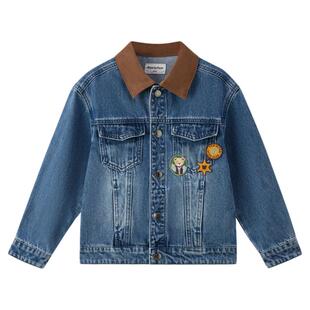 PawinPaw卡通小熊童装25年秋季新款男童翻领牛仔外套宽松夹克