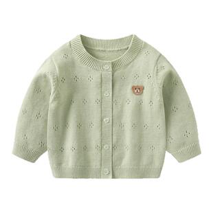 宝宝外套春装婴幼儿薄款针织开衫上衣2026新款男童春秋儿童外出服