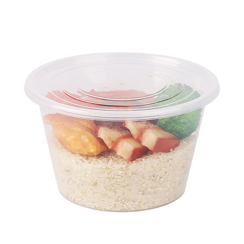 圆形塑料猪脚饭打包盒专用冰凉粉