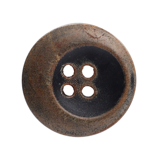 PINGGUOWU 火烧焦黄色真牛角纽扣复古做旧女西装外套大衣扣子钮扣