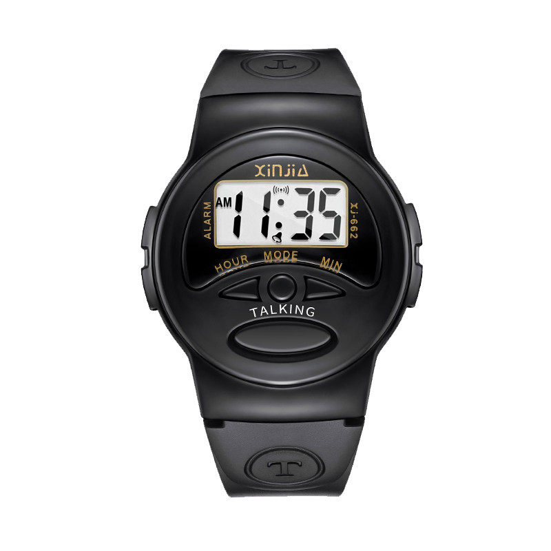整点中文报时表大声音特殊功能盲人表讲话表语音表老人手表电子表