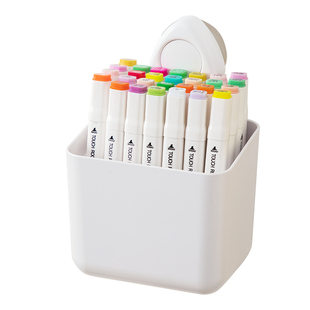 吸盘笔筒壁挂式粉笔黑板擦白板笔收纳盒墙上悬挂文具马克笔画笔盒