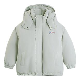 ebaer儿童棉服冬装2025新款男童连帽外套女童防风保暖棉袄童装