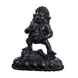 宣品书房黑财神摆件大黑天财神玛哈嘎拉神像佛像密宗护法神供奉摆件财神爷家用书房店铺开业财神神像