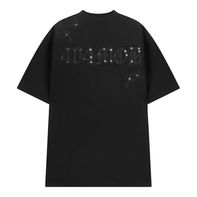 404MOB贴皮刺绣270g重磅短袖T恤