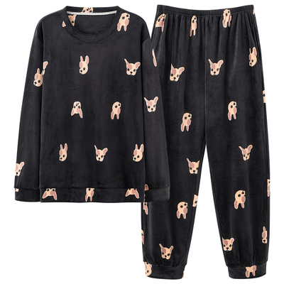 珊瑚绒睡衣男士秋冬季2025新款加厚海岛绒青少年中学生家居服套装