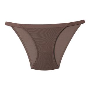 CINOON新款无痕冰丝女士内裤少女风性感高弹低腰半包臀三角裤