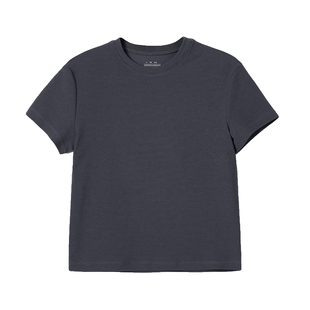 klee klee2026早春新款女装内搭环保棉小圆领短袖T恤K0261TS03