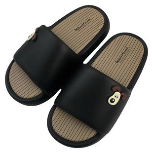 细细条 室内外拖鞋男女ins正版可爱掌门狗情侣时尚拼色条纹凉拖鞋