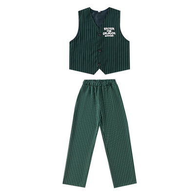 少儿街舞主持人礼服西装马甲套装